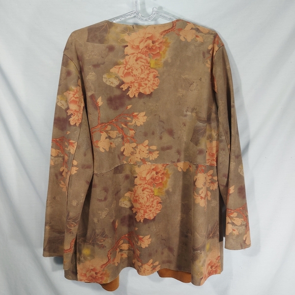 Amanda Green Floral Fall Lightweight Open Jacket, XXL - Picture 4 of 15